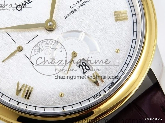 0415 De Ville Power Reserve YG MKF 1:1 Best Edition White Dial on Brown Leather Strap A WrinkleFree 7755